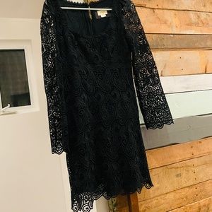 Anthropologie Maeve Black Lace Dress